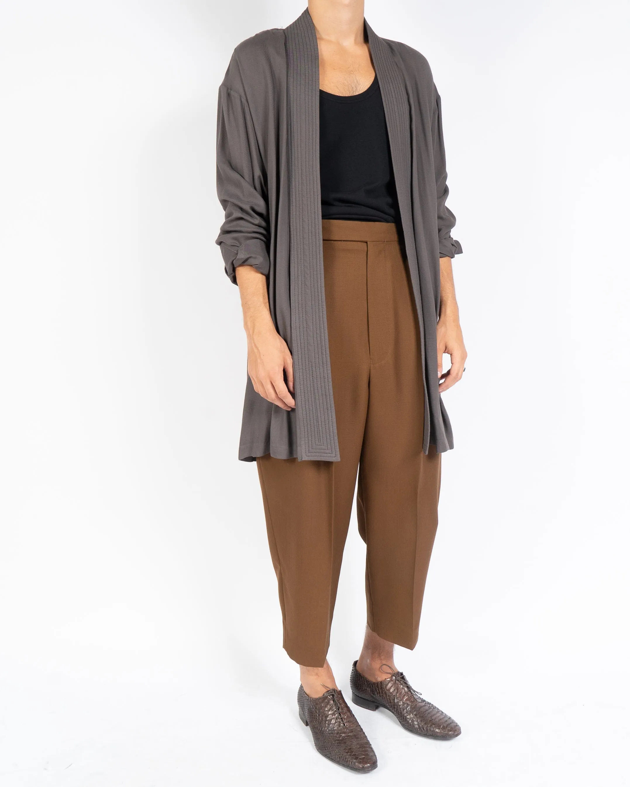 SS19 Cognac Brown Balloon Trousers Sample