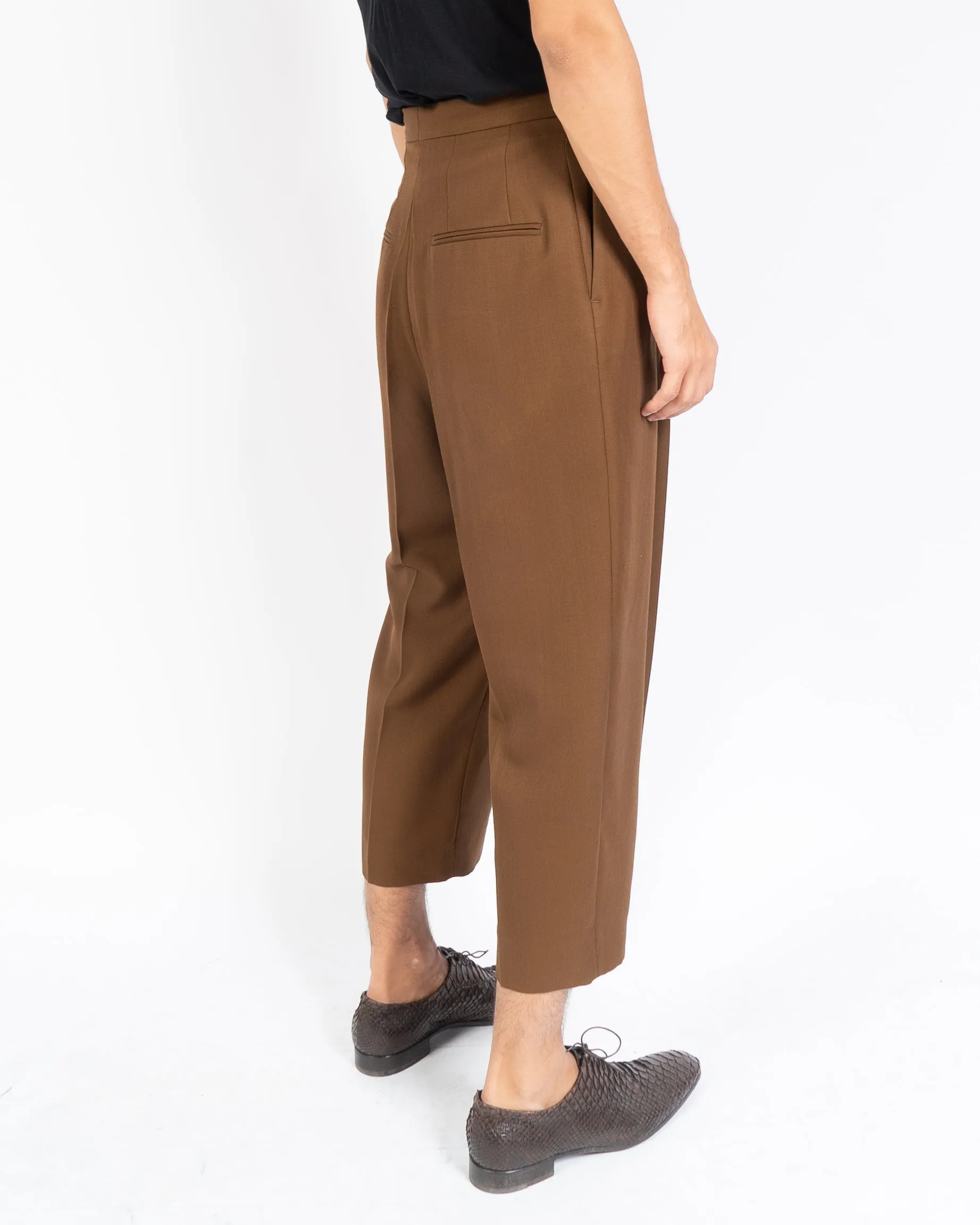 SS19 Cognac Brown Balloon Trousers Sample