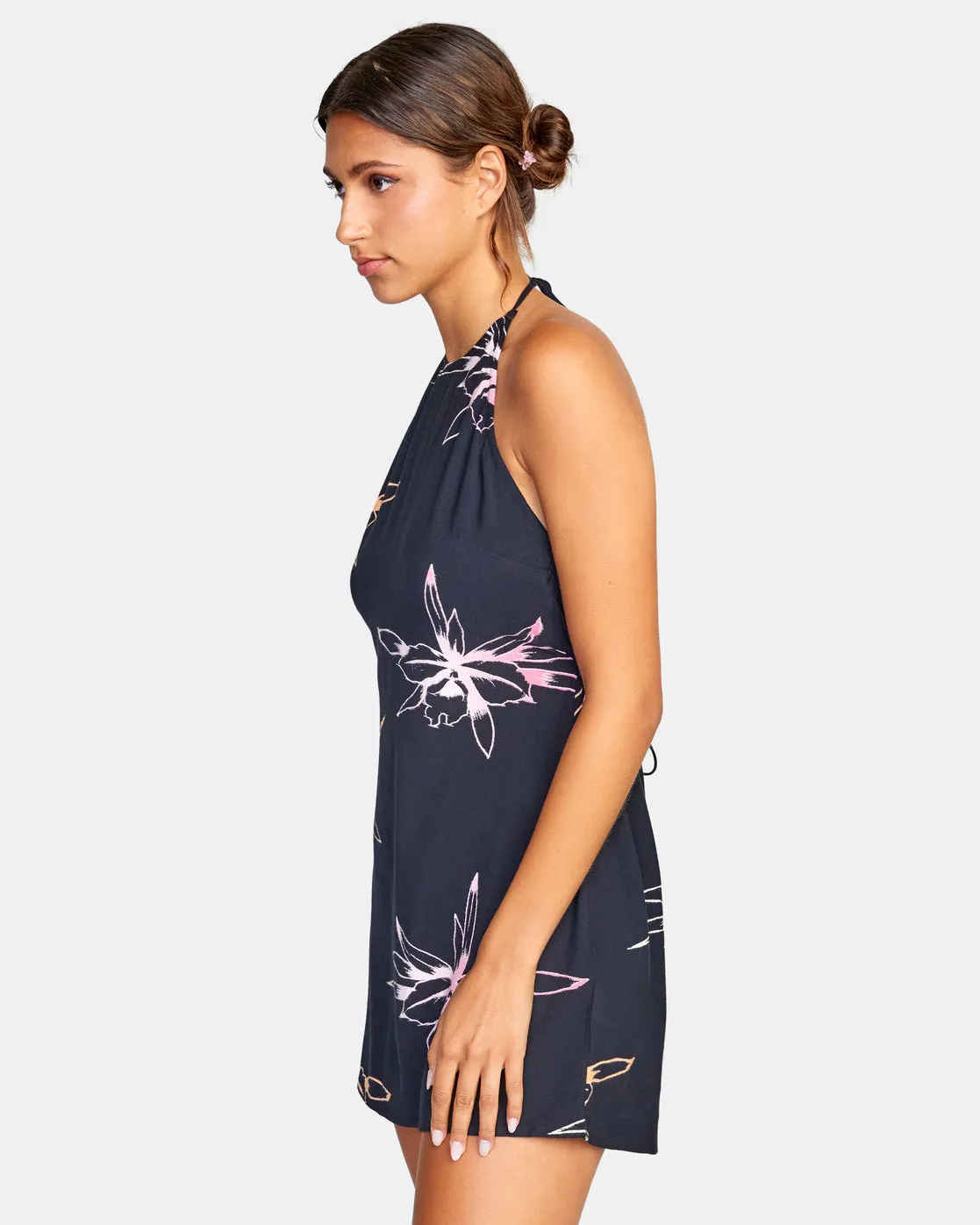 Straight On Halter Dress - Black