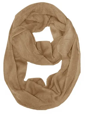 Taupe Peach Couture Cashmere feel Gorgeous Warm Two Toned Infinity loop neck scarf snood