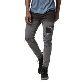 Trench Skinny Denim Jeans - Black