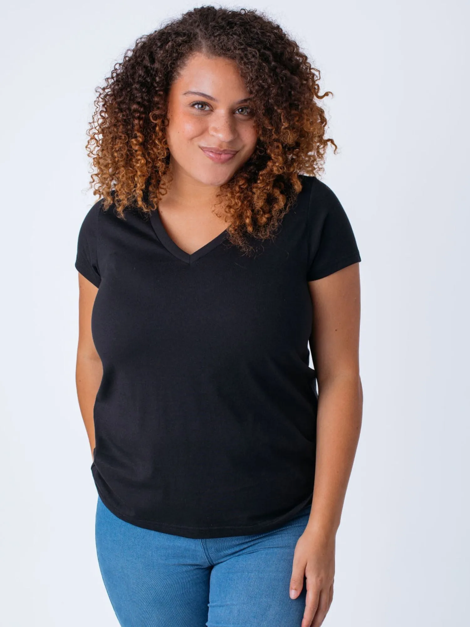 Women's V-Neck All Black 3-Pack